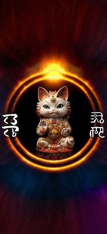 龍体文字 勝負運アップ 悟り猫神様